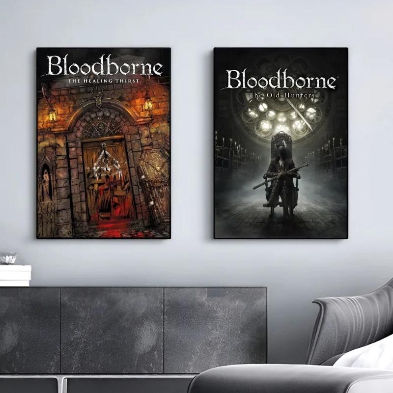 Dark Hunter Game Canvas Painting Poster Prints Vintage Bloodborne Room Home Bar Cafe Decor Aesthetic Art Wall Painting