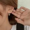 Temperament Shiny Gold Color Zircon Star Dangle Earrings for Women New Korean Fashion Charm Party Stud Jewelry Accessories Gift