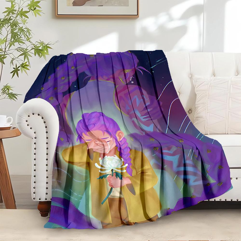 

K-POP Anime Girls Group - Four Seasons Soft Warm Blanket - All-Season Thick Knit Polyester Bedspread for Bed, Camping, Travel - Perfect Gift 100x150cm