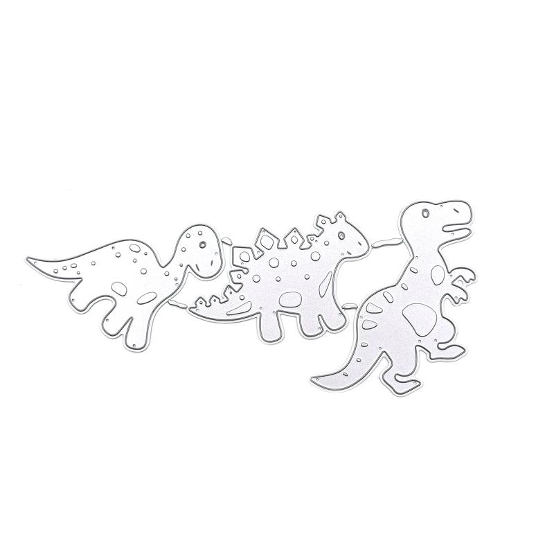 3pcs Il Taglio di Metalli Die Dinosaurs Goffratura Stencil
