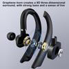 Waterproof Wireless Headphones     Earphones Stereo Monaural Ear Hook Earbuds(Black )