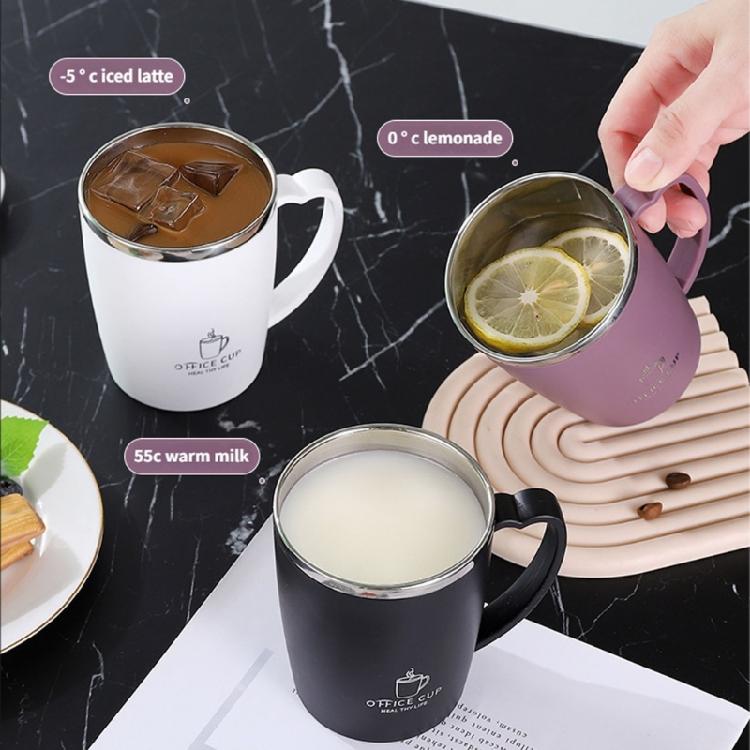 Reusable Stainless Thermal Cup With Lid Handle Portable Thermal Water Bottles Mug For Coffee Juice