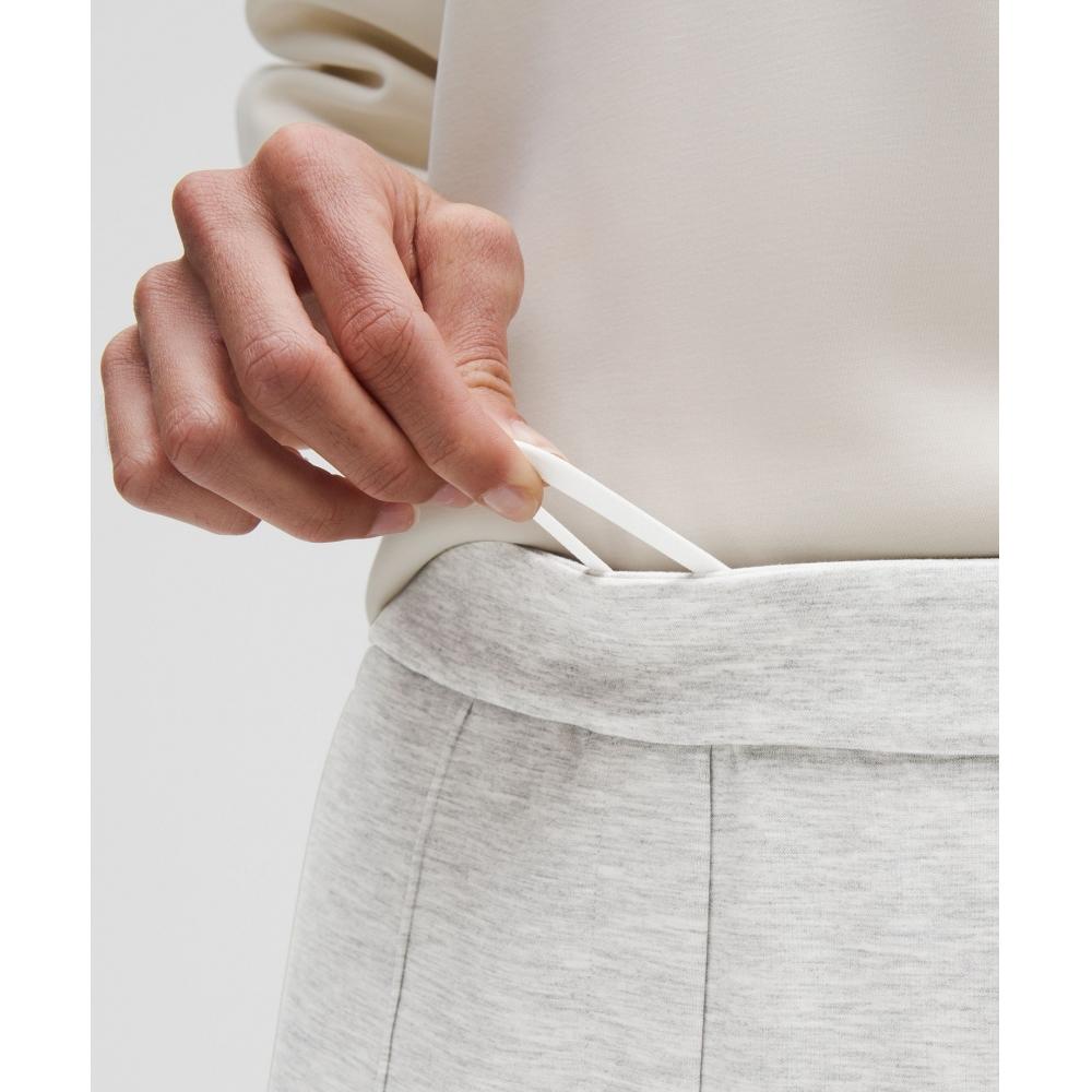 Lululemon Softstreme Pintuck Mid Rise Pant  Regular Heathered Core Ultra Light Grey