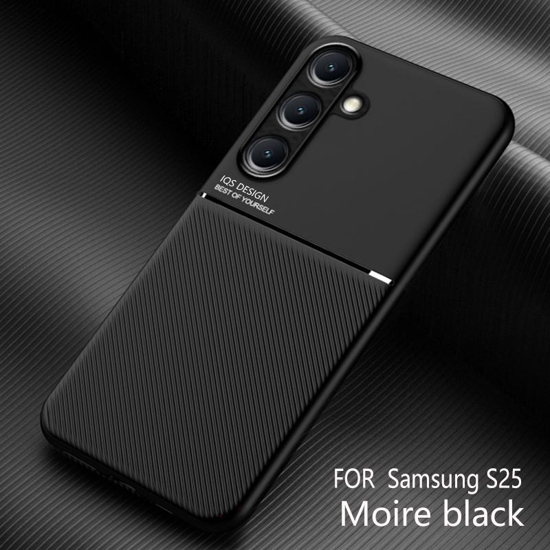 

For Samsung Galaxy S25 S24 S23 S22 Plus Ultra Leather Magnetic Phone Case For Samsung S24 S23 FE Matte Anti Slip Phone Case For Samsung S22Plus чорний