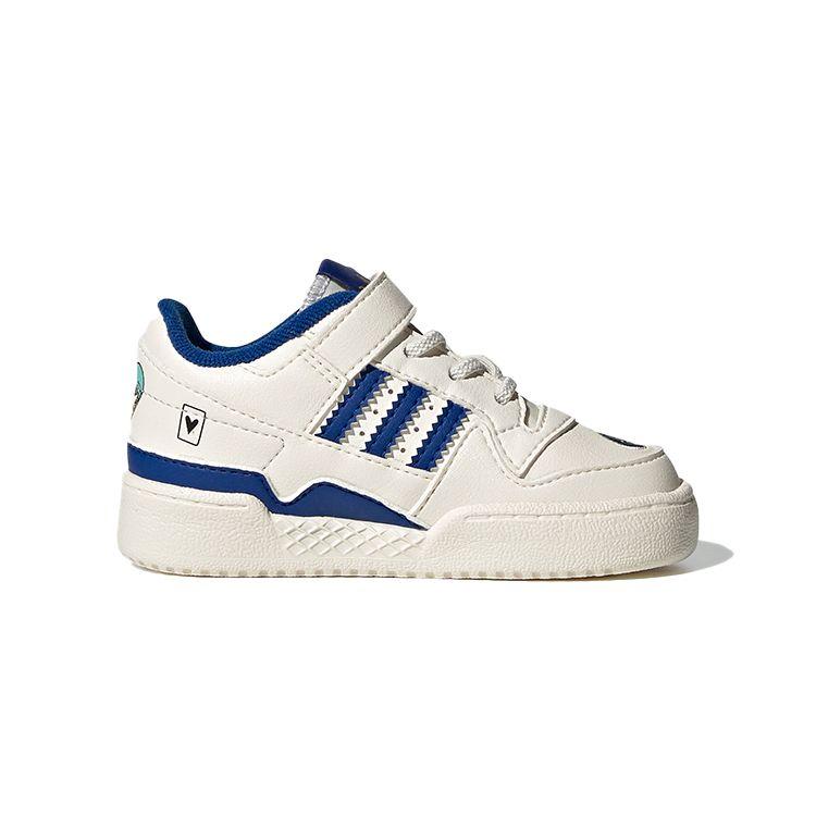 Adidas Originals Forum Low El Leather Retro Casual Low Top Walker Shoes Baby Sneaker White Blue FY2546