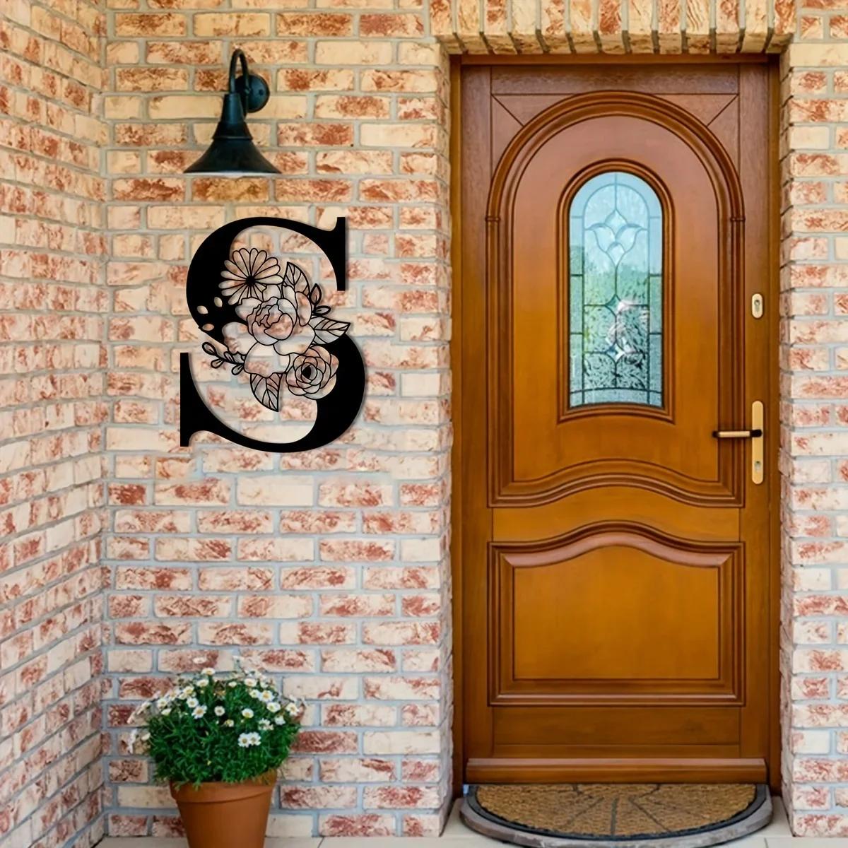 Потрясающая металлическая табличка с цветочными буквами-монограммами! Металлическое — фото 9