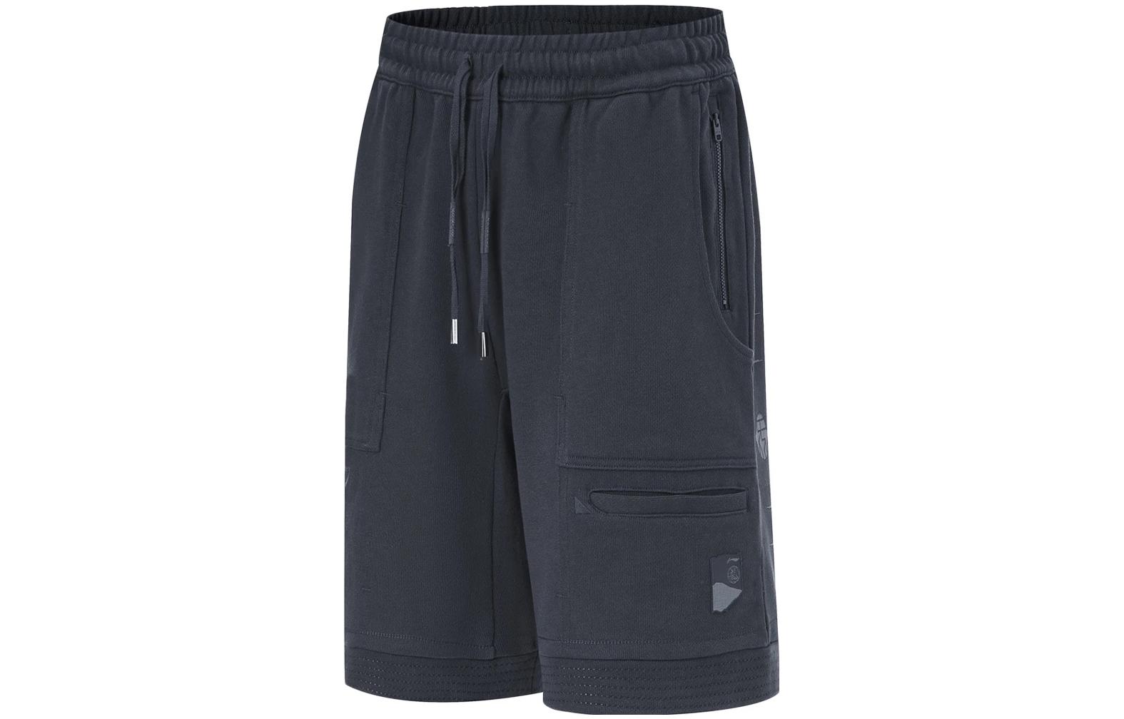 Li Ning x CHENGLONG,LIANMINGKUAN Casual Shorts Men s Charcoal Black AKST663-2 S