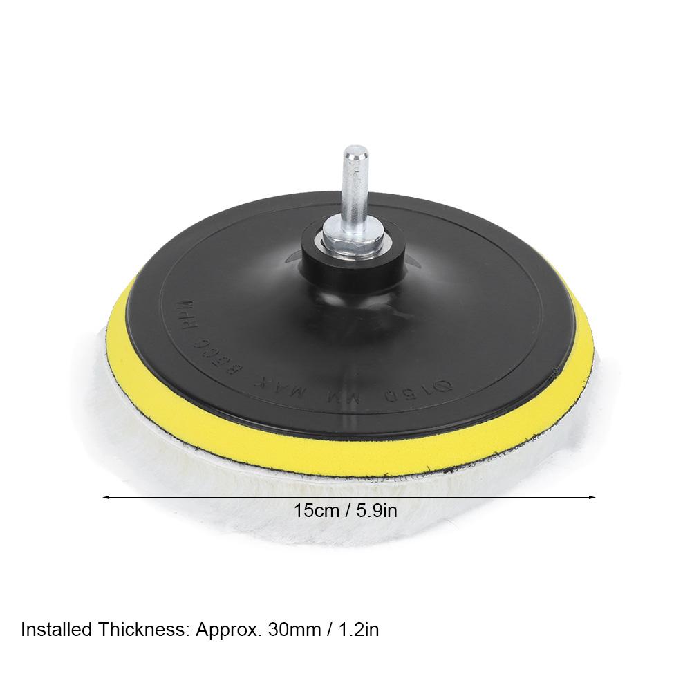 6inch Sponge Polisher Waxing Buffing Disc Pads Wool Polishing Wheel Tool Kit