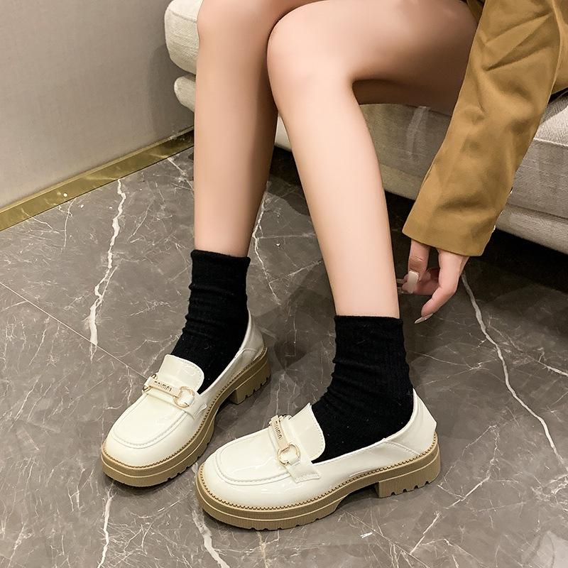 New Soft-soled Student Casual Loafers for Women's Leather Shoes