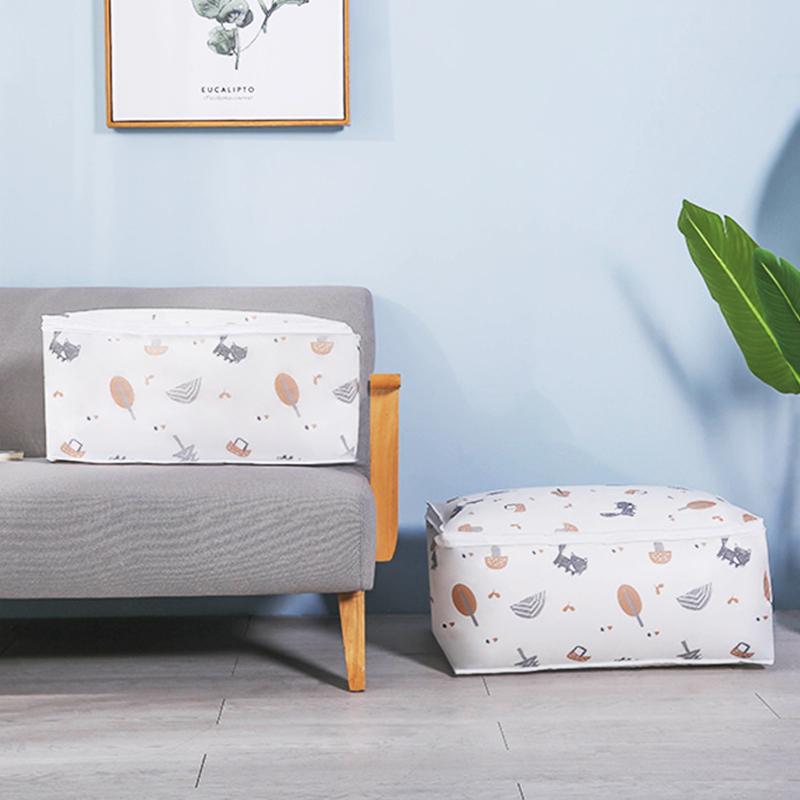 Household Clothing Storage Bag, Collapsible Storage Bag, Suitable For Quilt, Toys, Wardrobe, Cabinet Storage, White