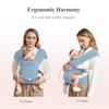 Newborn Carrier, Cozy Baby Carrier, Ergonomic Baby Wrap Carrier, Light Blue