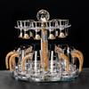 Elegant Crystal Glass Shot Cups Decanter Set With Graduated Markings Home Whiskey Baijiu Or Spirits Serving