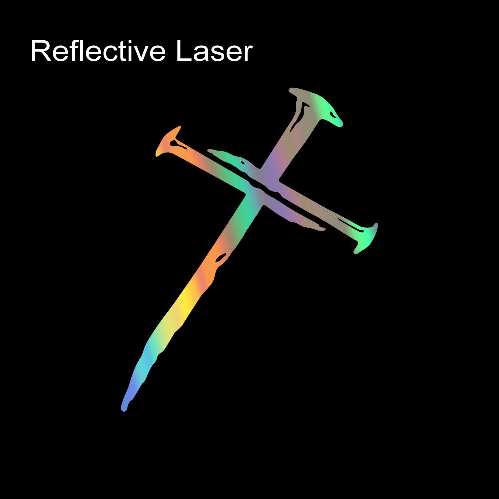 

Creative Car Sticker Cross Nail Design Vinyl Decal Waterproof Reflective Sticker Personalized Car Styling Decorative Accessories
