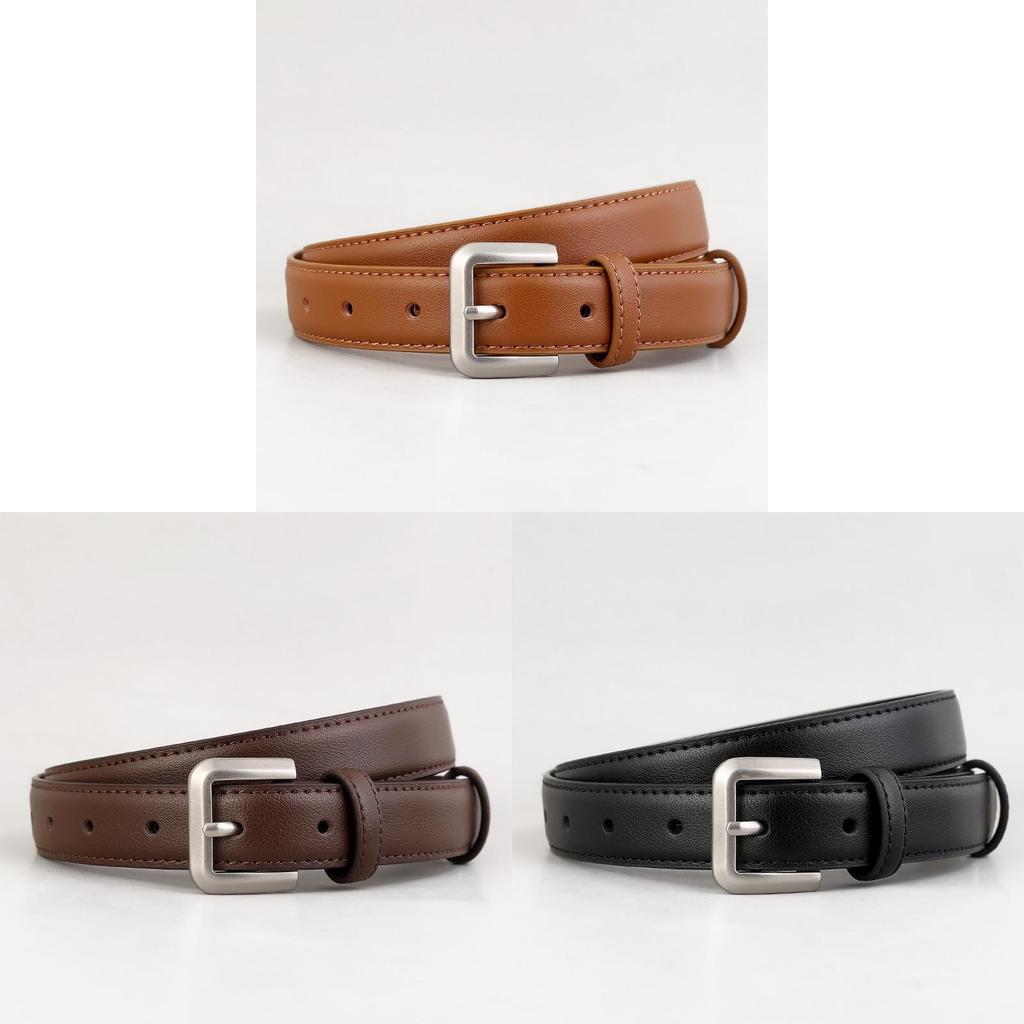Classic Leather Waist Belt For Women With Alloy Buckle For Casual And Office Wear