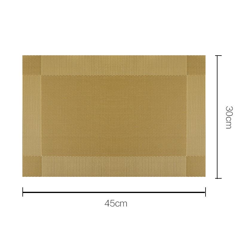 Weave PVC Placemats Teslin Table Mats Crossweave Woven Vinyl Non-Slip Washable for Table Dining Kitchen Restaurant 45x30cm 1pc