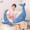 New  75/100cm New Style Blue Shark Plush Toys Big Fish Cloth Doll Whale Stuffed Animals Children Birthday Gift