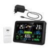 7.5in Screen Digital Weather Stations Weather Forcast Clock for Indoor Outdoor With High Accuracy Sensor Alarm Feature