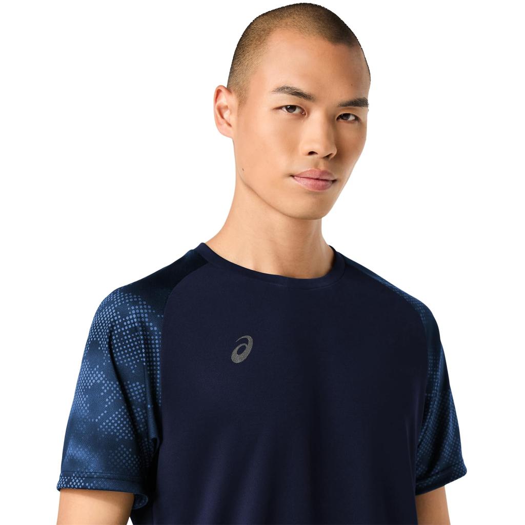 Training Wear DRY SHORT SLEEVE TEE 2033C185 Unisex Adult 400 S [ASICS] (MIDNIGHT)