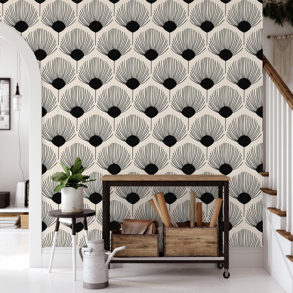 Peel And Stick Wallpaper Damasks Trellis Fan Self-Adhesive Prepasted Wallpaper Furniture Stickers Home Decortive