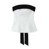 Autumn Women's Sexy Bandeau Top with Bow Decoration