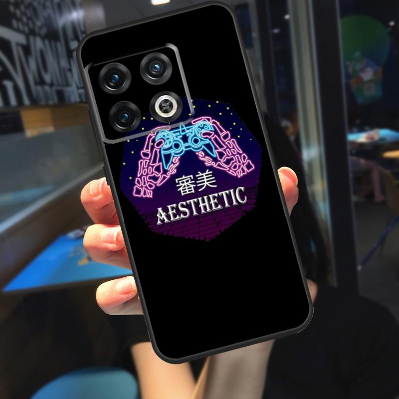Retro Aesthetic Japanese Game Over Funda For OnePlus 10T 8T 9RT 12 13 13R 11 9 10 Pro OnePlus Nord 4 CE 2 3 Lite N20 N30 Case