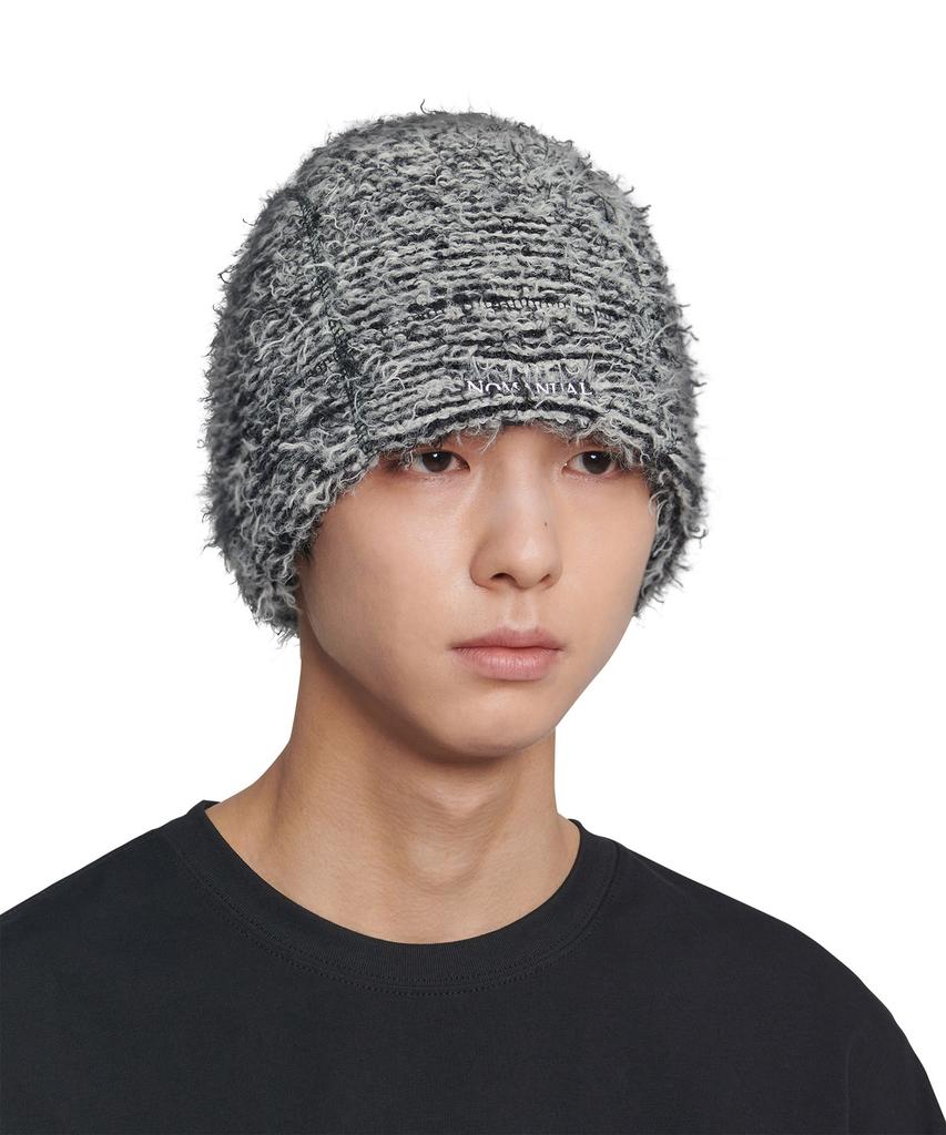 Nomaenyueol Nest Hairy Beanie - Mixed Black