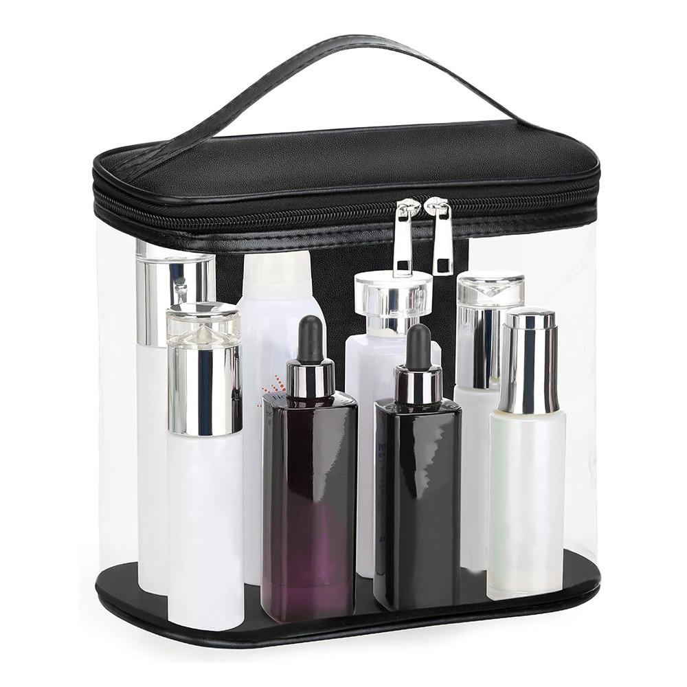 NEW Dual Zipper Makeup Bag Waterproof Multi-functional Toiletry Bag Transparent Travel Bag Outdoor чёрный