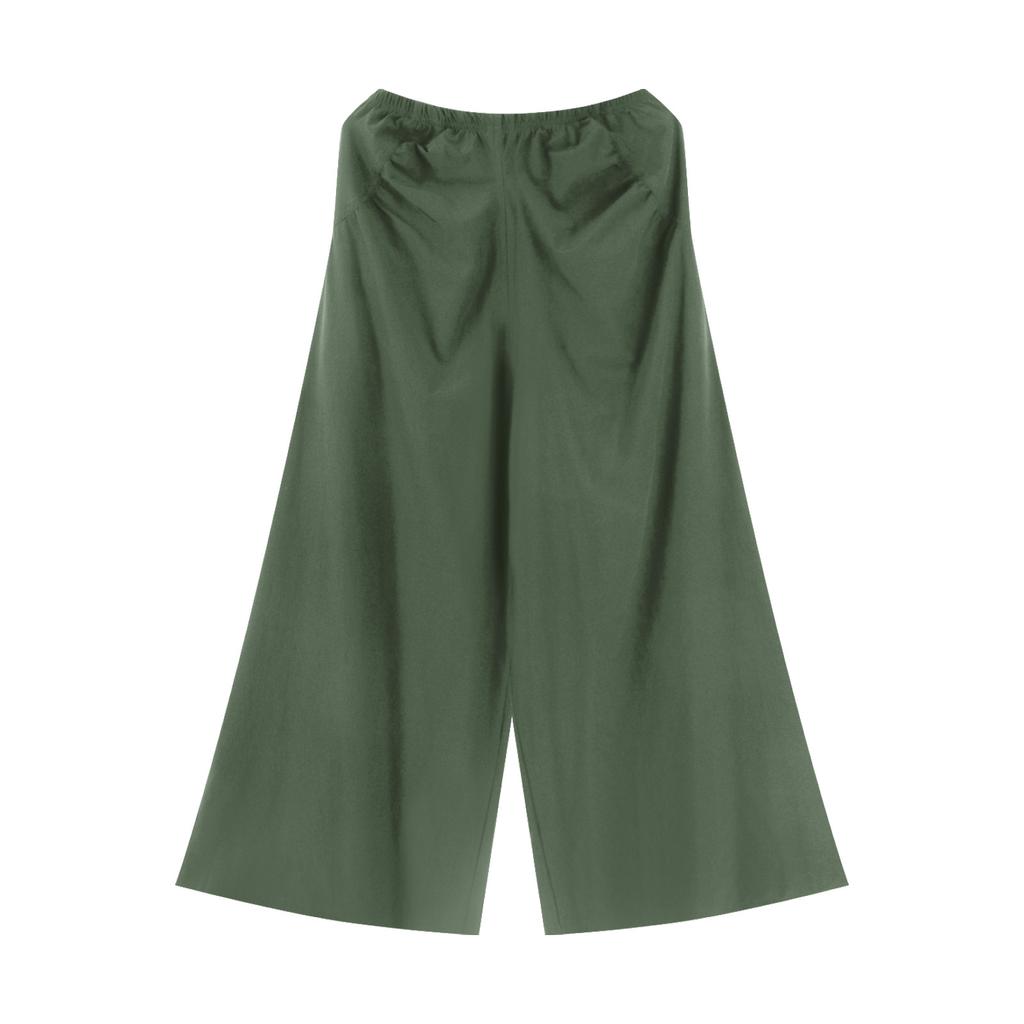 Women's Loose Wide Leg Track Pants Step By Step Pants Summer Wide Leg Casual Pant With Big Ruched Pockets