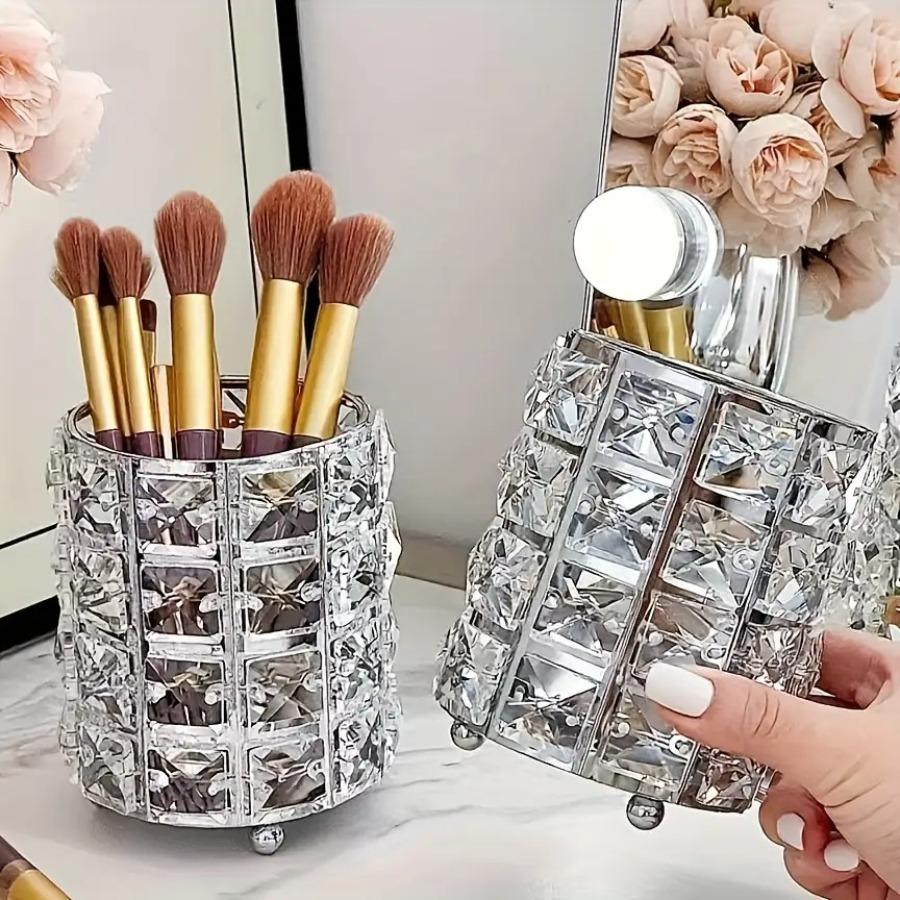 New European-Style Acrylic Pen Holder, Available in Two Colors, Suitable for Home Office Supplies, Makeup Brush Storage, Dressing Table, Candle Holder