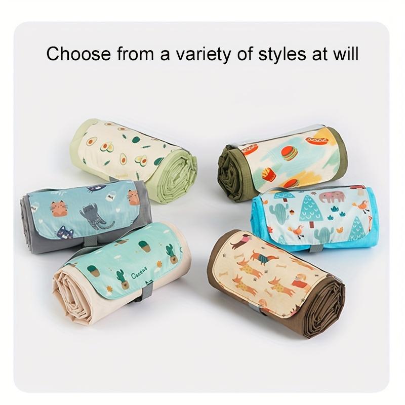 1pc Portable Pocket Style Outdoor Mat, Made of Nylon Material, with Multiple Pattern Styles To Choose From,suitable for Picnicking, Beach Use