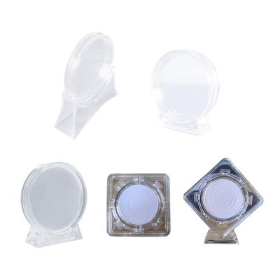 Transparent Coin Holder Capsule Case Storage Box with Stand for Collectable Medals Coin Collection Home Supplies