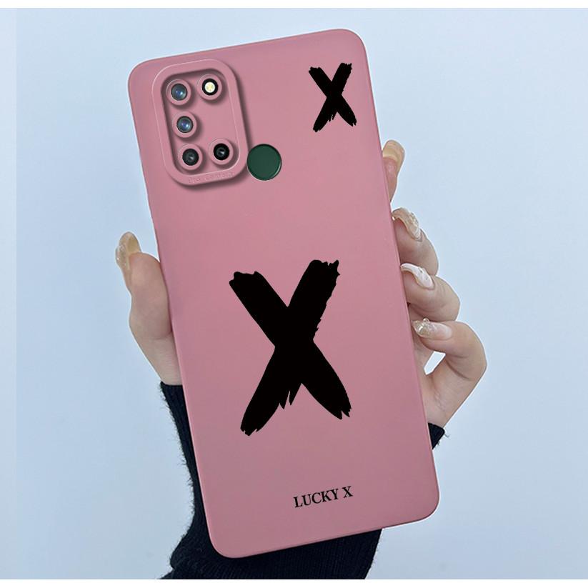 Casing For Realme 7i 7 i RMX2103 Realme C17 RMX2101 Phone Case Lucky Initial Letter Silicone Matte Soft Shockproof Bumper Cover