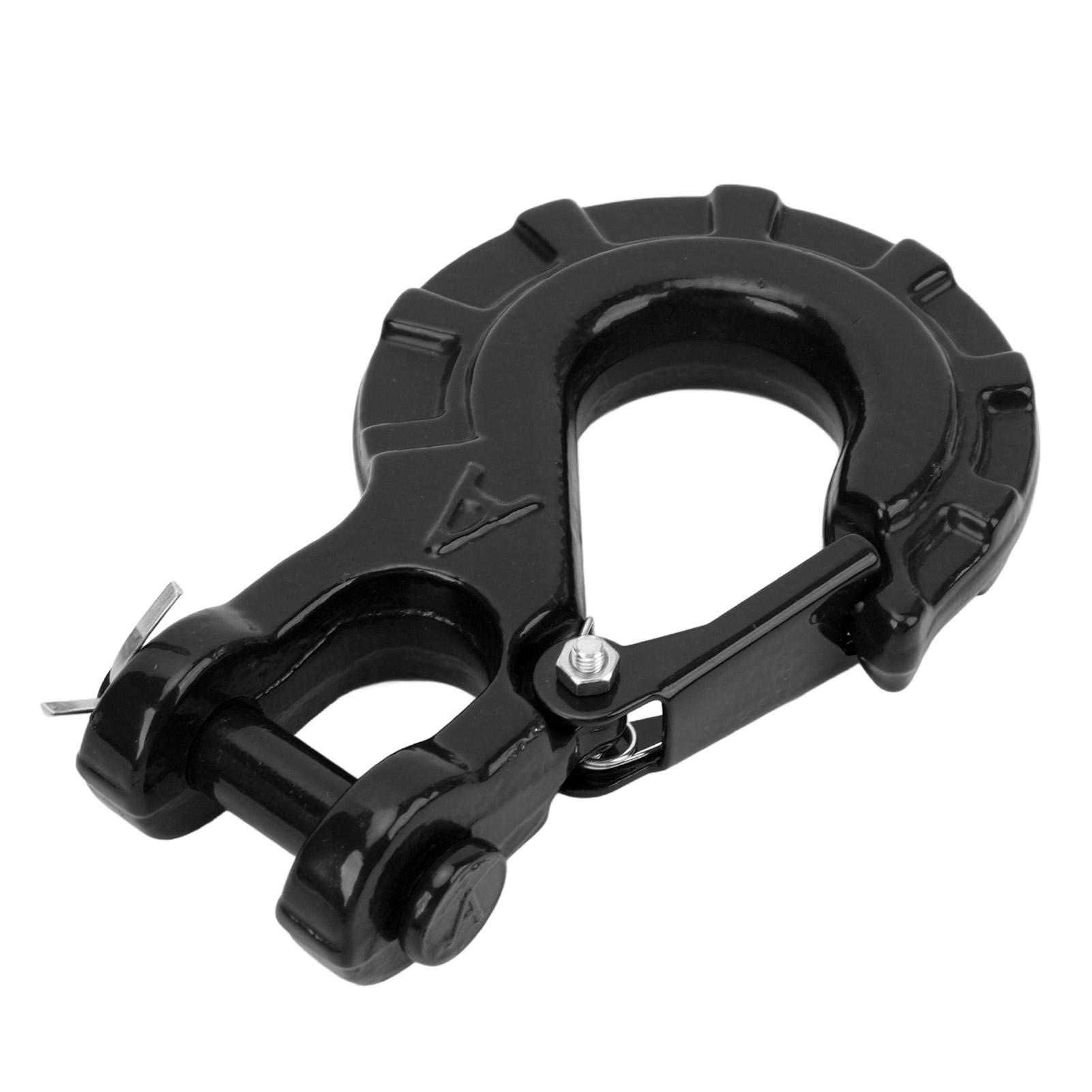 

Прицепной цепной крюк 3 8 дюймов Легированная сталь 15 т Универсальное надежное соединение Крюк для предохранительной цепи для транспортировки грузовиком Буксирная лебедка чёрный