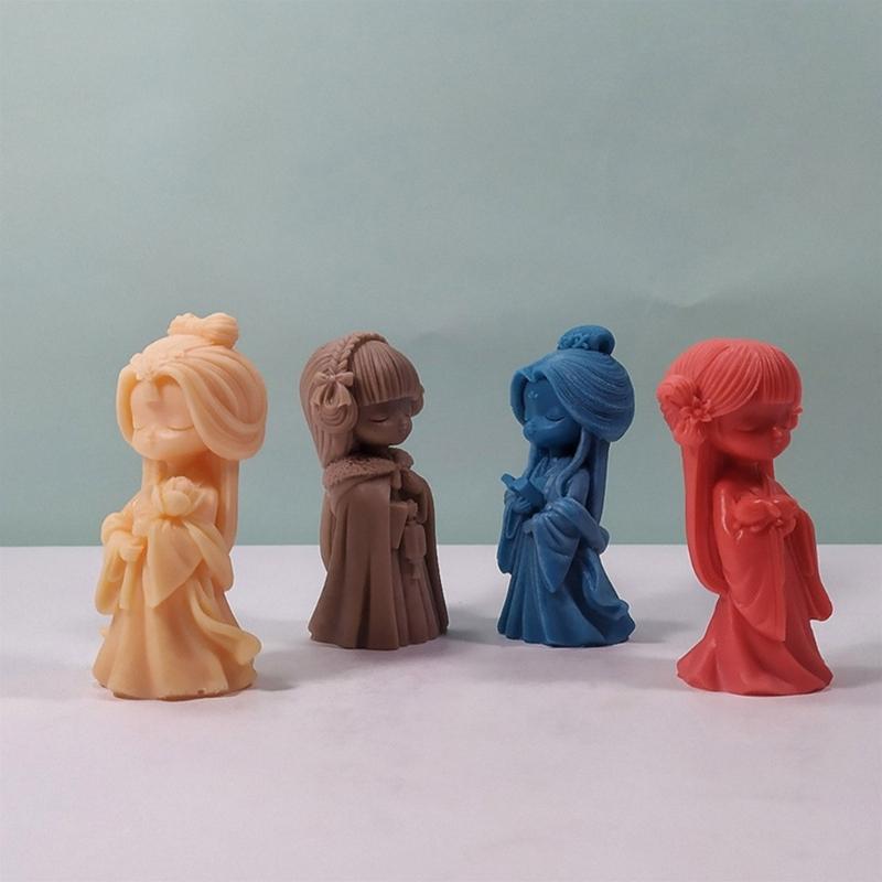Little Girl Silicone Candle Mold Desktop Ornament DIY Crafts Epoxy Resin Molds