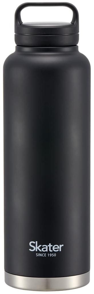 Skater 1500ml Stainless Steel Water Bottle with Large Sports Easy to Wide Black (1.5 liter) Handle, Capacity, Insulated, Bottle, Clean, Mouth,