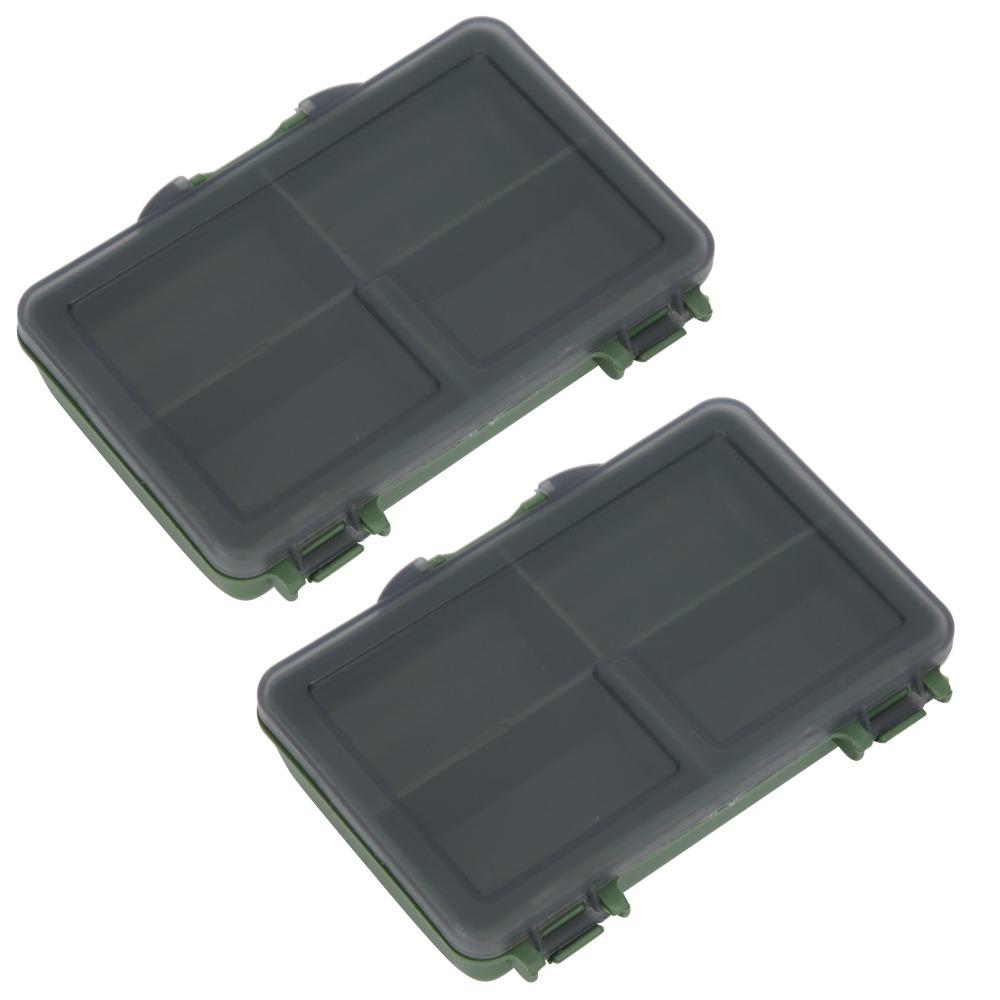 2PCS Mini Tackle Storage Box 4-8 Compartment Fishing Lure Box Durable Fishing Tackle Box  Fishing