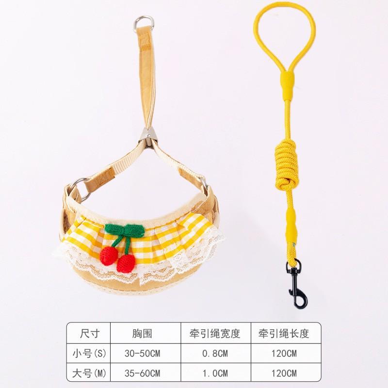 Adjustable pet leash, cute winged cat walking leash, special chest harness for kittens going out, dog leash, cat leash