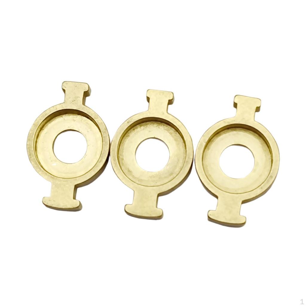 3 Pieces Trumpets Spring Holder Copper Replace Parts Positioning Plate Accessories