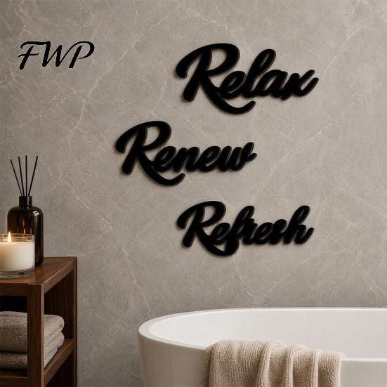 Minimalist Home Decoration Wooden Letters Wall Stickers, Self-Adhesive Art Decor, Retro 3D for English Words Stickers Living Room Bedroom Nursery