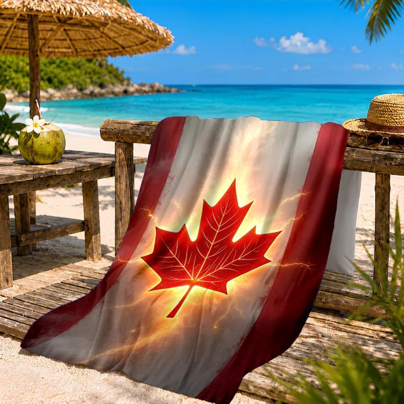 Canada Day Celebration Beach Towel, Quick-drying, Easy To Care For, Suitable for Both Fitness and Beach Vacations,Sports Essential