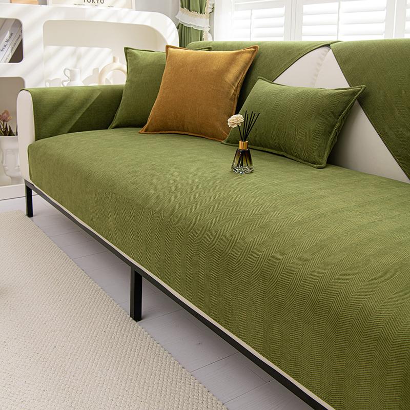 Universal Sofa Cover In Chenille Textures Non-Slip Couch Cover Towel Sofa Protective Mat For Living Room Decoration Sofa Cushion