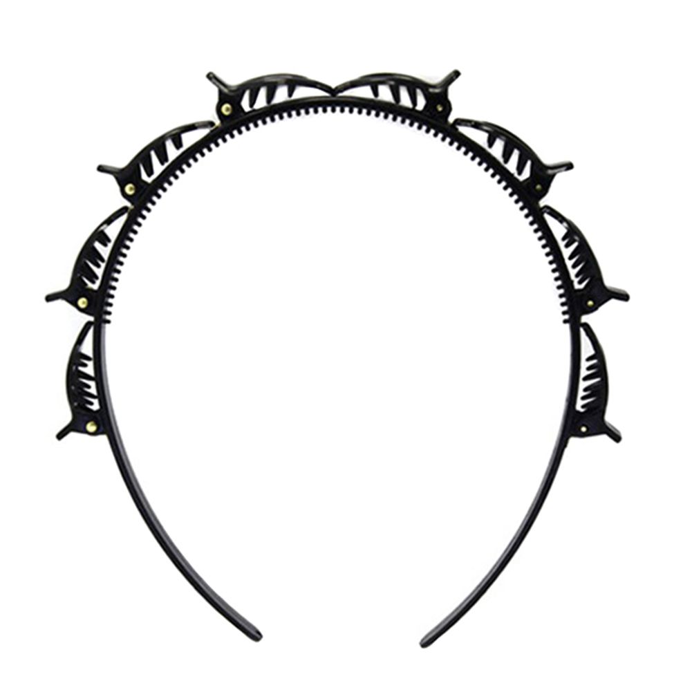 Material Hair Clip Multi-Layer Hollow Woven Twist Plait Headband Double Bangs Hairstyle Hairpin