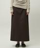 Leopeusaideuhwaiteulabel Slit Long Skirt Dark Brown