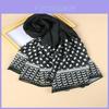 Polyester Geometric Print Silk Scarf With Sunshade Function For Spring Fashion Women