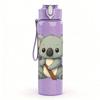 1PC Cute Floral Koala Bear 750ml Color Plastic Sports Water Bottle Leakproof Flip Straw Lid Suitable for Sports Office Home Use