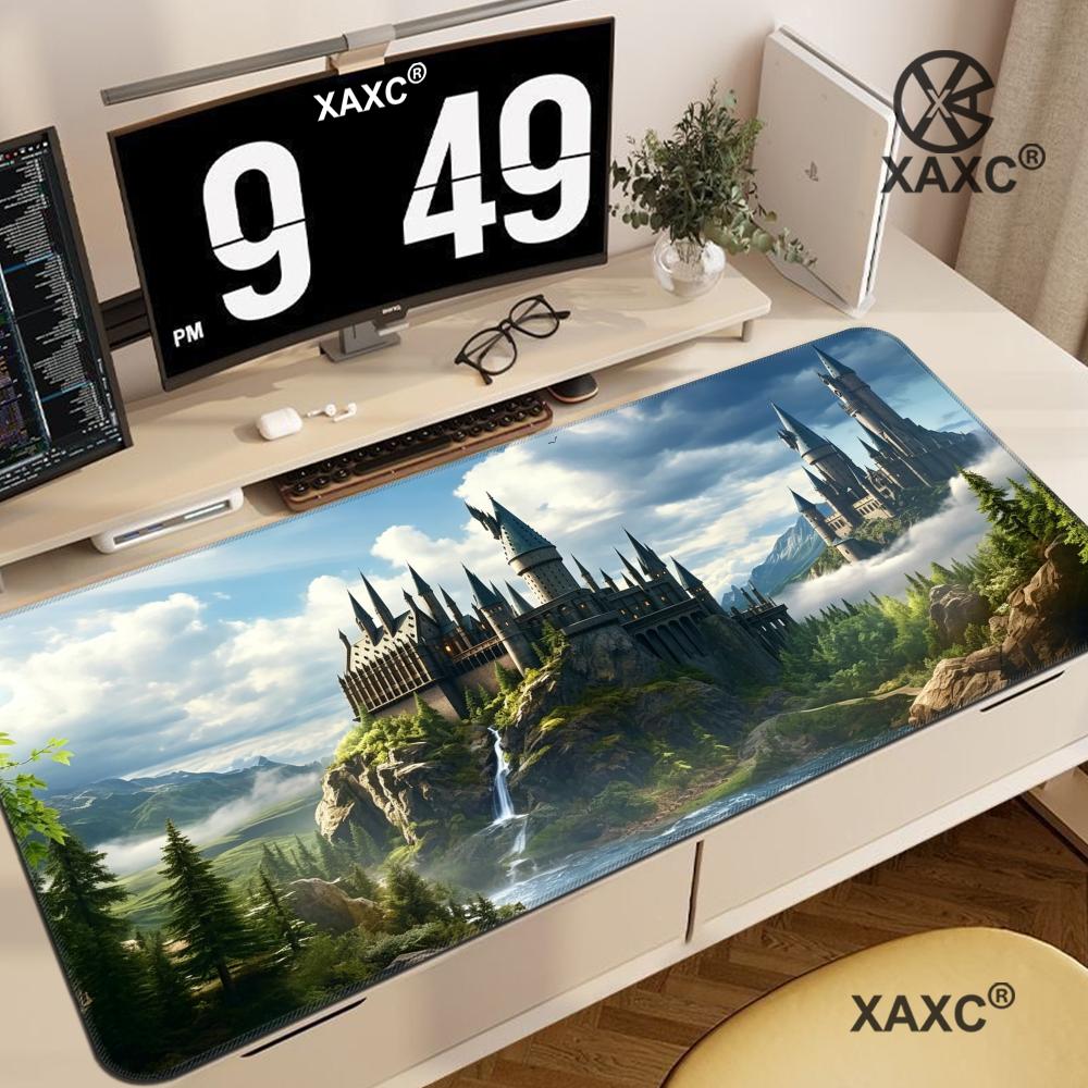 Gaming Mouse Pad Anime HHogwarts Castle Magic Style NonSlip Rubber Extended Desk Mat Laptop XXL Keyboard Pad for Gamer HYBXXC