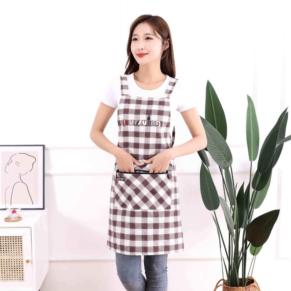 Multipurpose Stain-Resistant Kitchen Apron Sleeveless Breathable Cooking Apron Cotton Wipeable Hands Barber Apron Home Kitchen