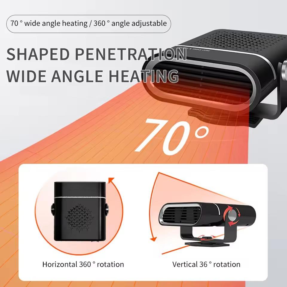 Tragbarer Autoheizlüfter 12V/24V 150W/260W Autoheizung Elektrische Kühlung Heizung Auto Windschutzscheibenentfroster Entnebler Entfroster