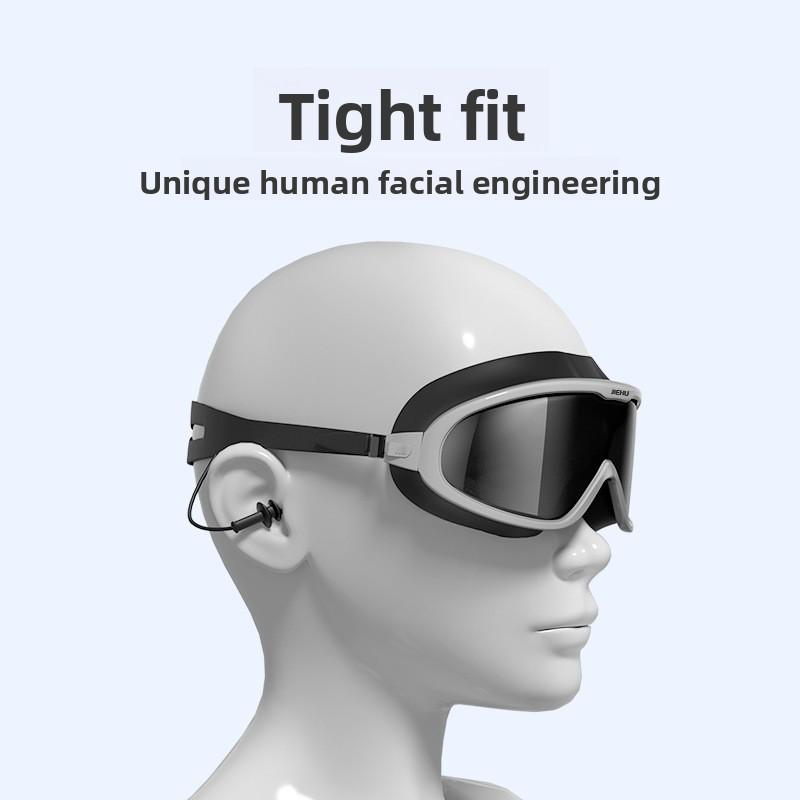Swimming Goggles Anti-high Definition Waterproof and Anti-fog Myopia Adult Swimming Goggles Large Frame Swimming Glasses Swimming Equipment Supplies