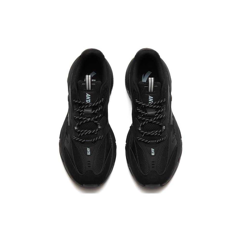 Anta Life Collection Cushioning Slip Resistant Abrasion Resistant Low Top Sports Casual Shoes Black 912318890-4
